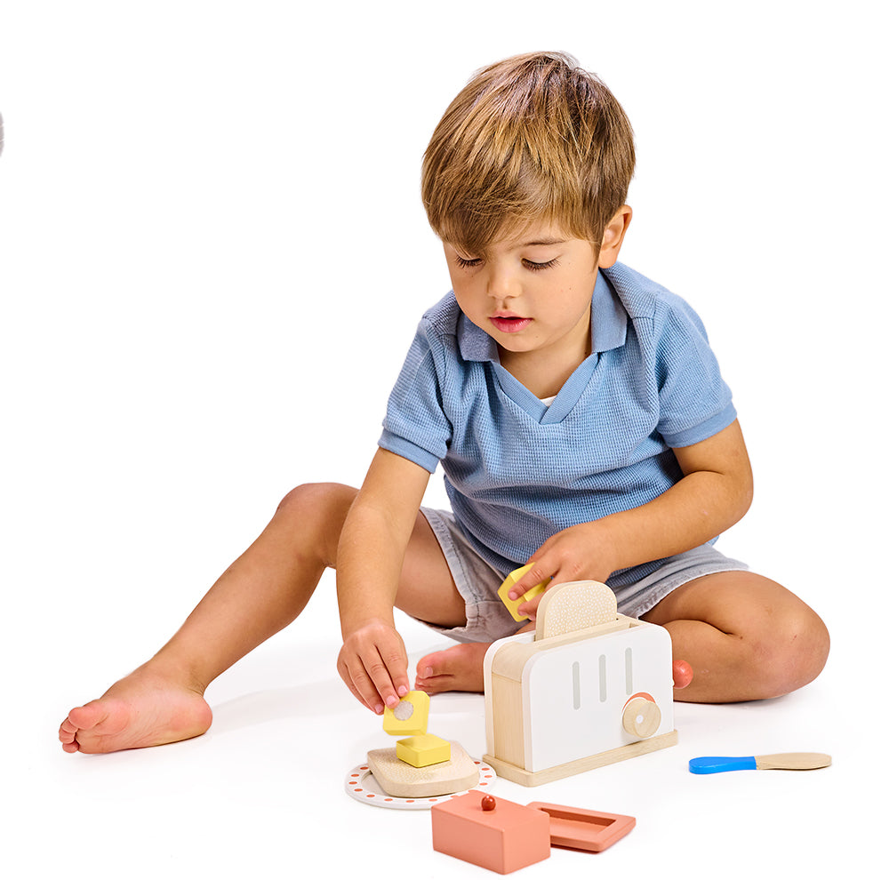 Rise & Shine Wooden Toaster Set