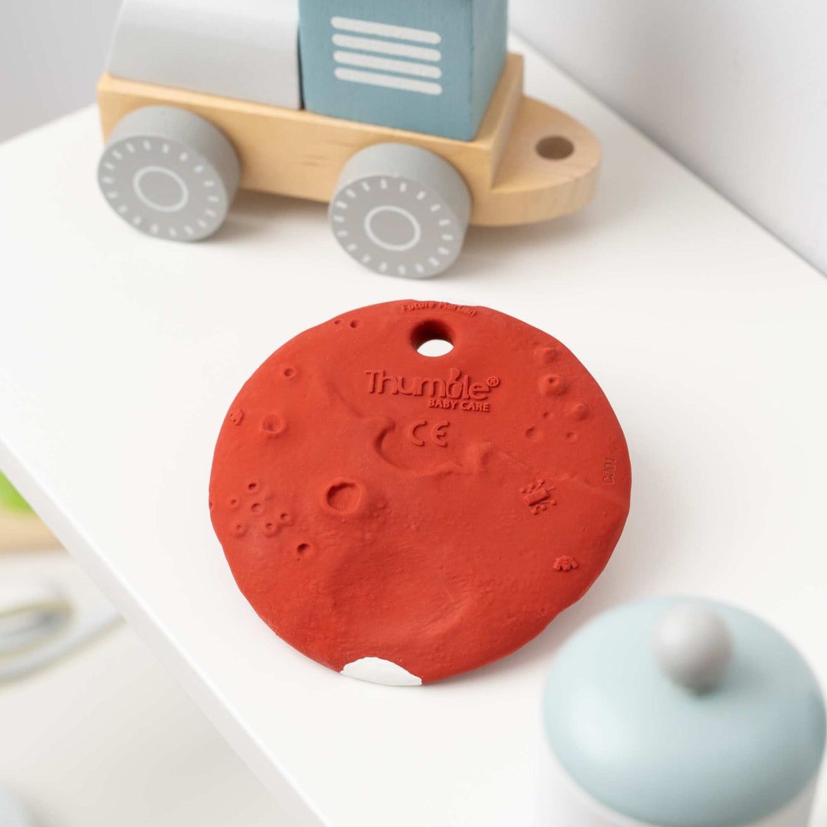 Natural Rubber Space Teether Baby Toy - Mars Biscuit® ‘The Red Planet’