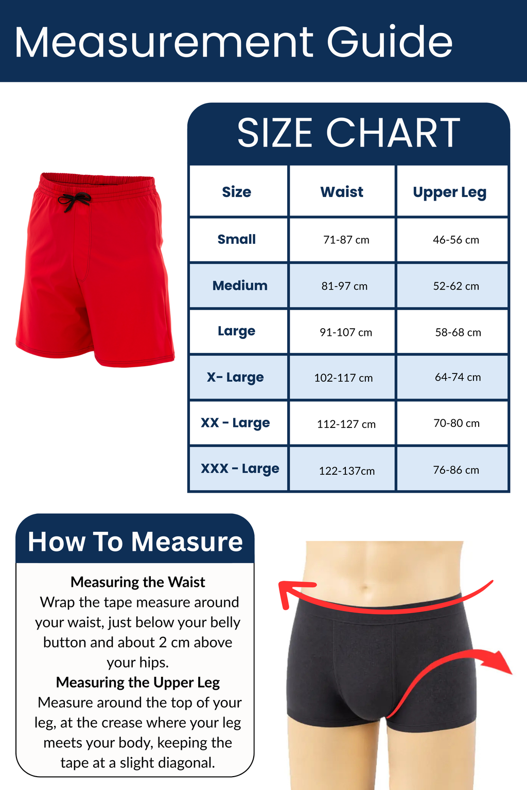 Kes-Vir Men's Eco Swim Shorts - Red