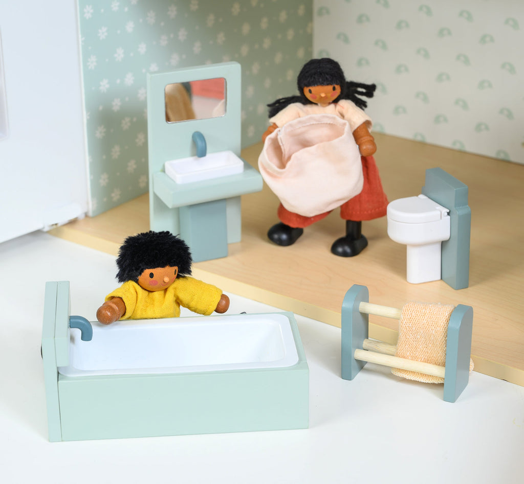 Mentari Wooden Dolls House Furniture Set - Bathroom