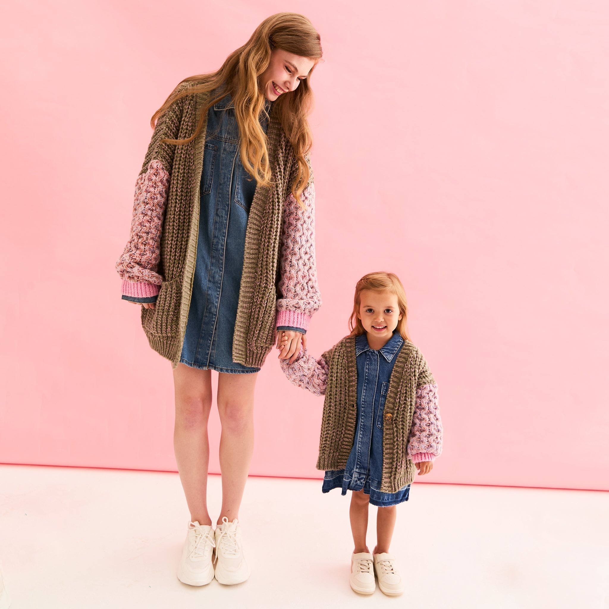 Cara & The Sky Madison Mini Me Oversized Balloon Sleeve Kids Cardigan
