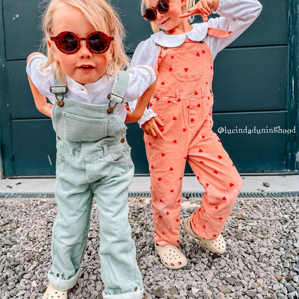 Dotty Dungarees Chunky Cord Dungarees - Mint Green