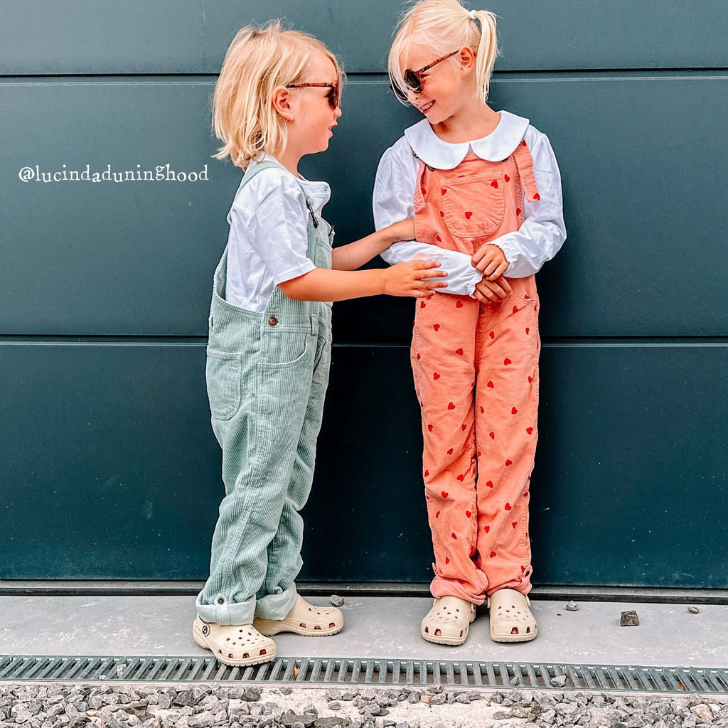 Dotty Dungarees Chunky Cord Dungarees - Mint Green