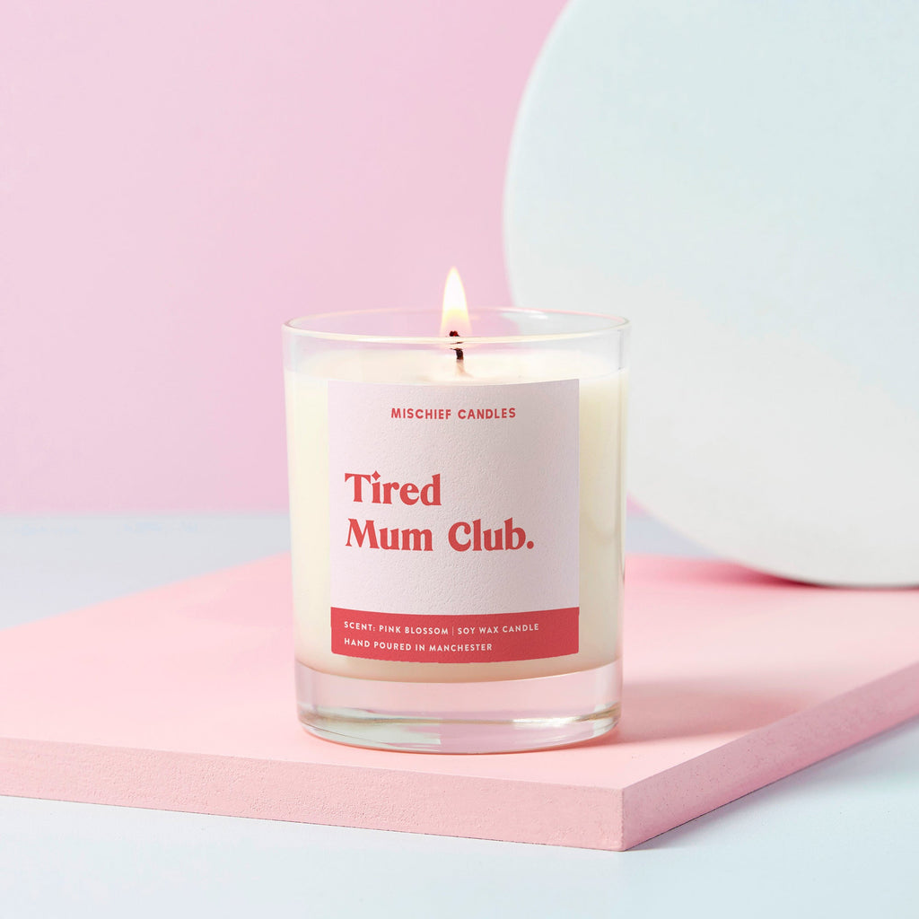 Glass Candle - Tired Mum Club