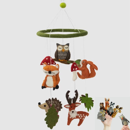 Bundle - Forest Friends Mobile with FREE Finger Puppet