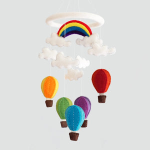 Bundle - Hot Air Balloon Mobile with FREE Dragon Finger Puppet