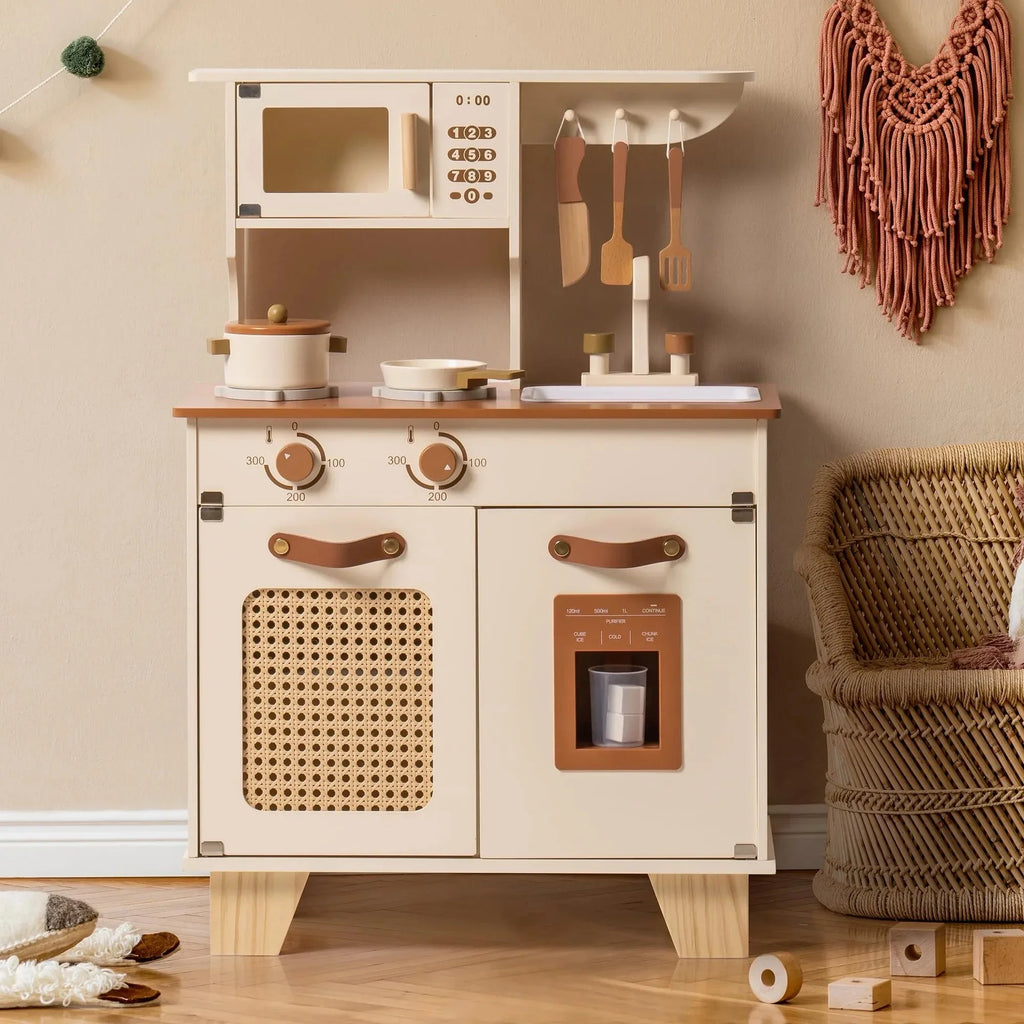 Wooden Play Kitchen - Vintage Green