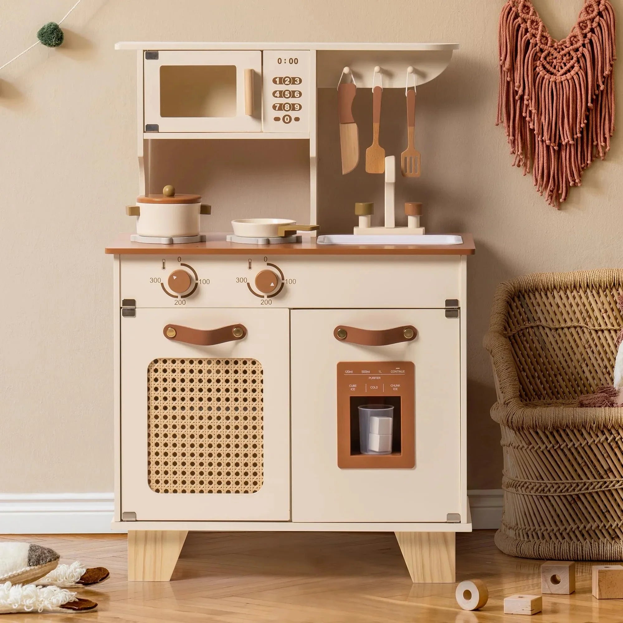Wooden Play Kitchen - Vintage Green