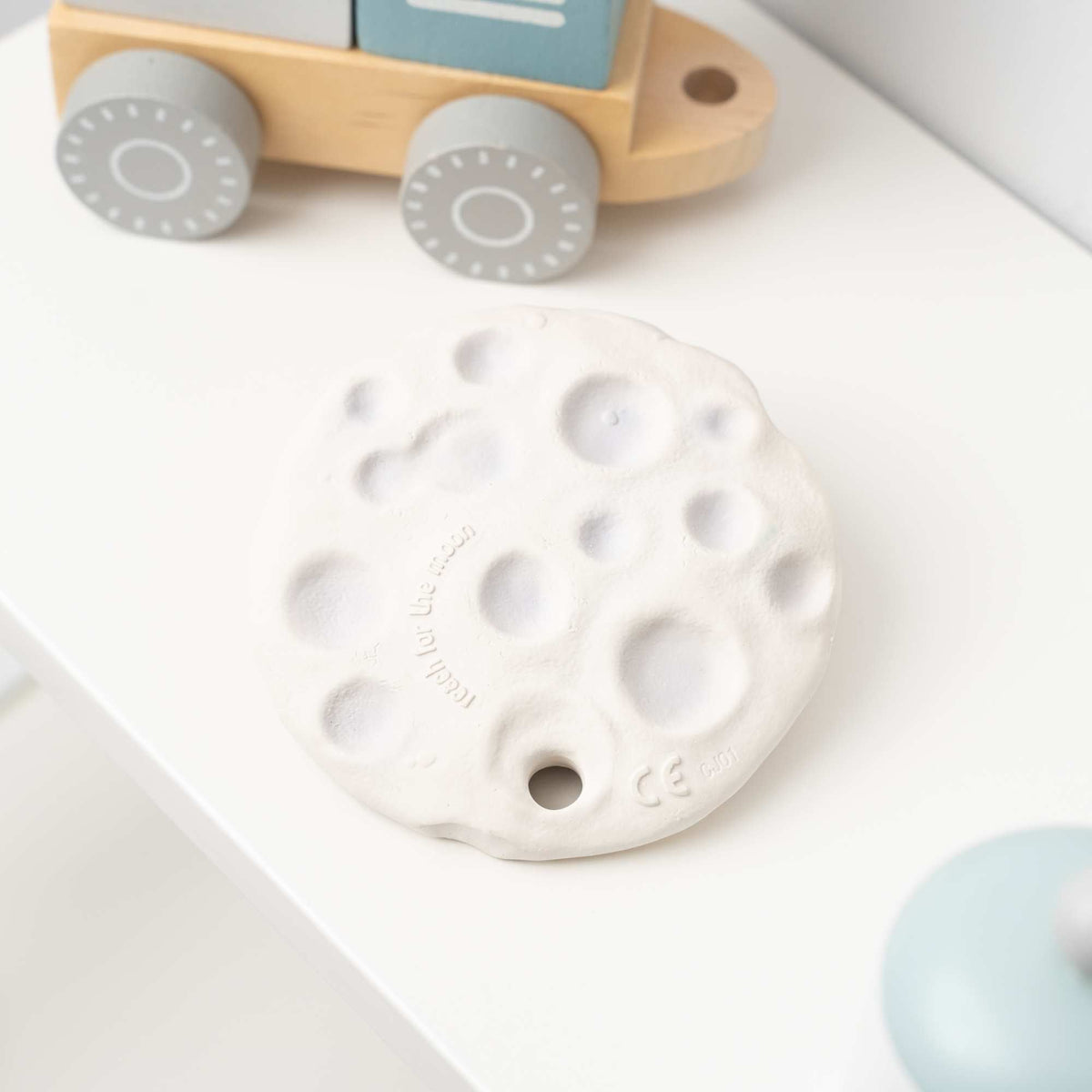 Natural Rubber Space Teether Baby Toy - Moon Biscuit®