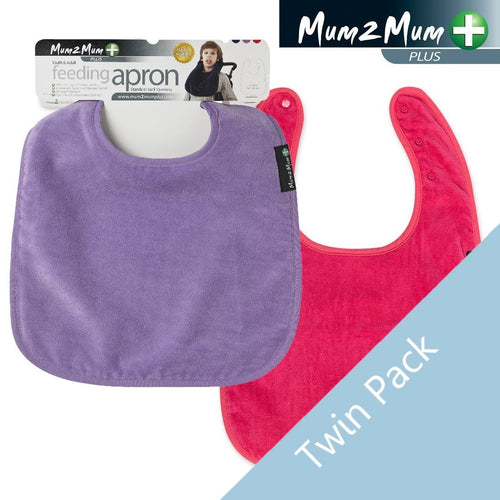 2 PACK - Mum 2 Mum PLUS Clothing Protector - Cerise / Purple