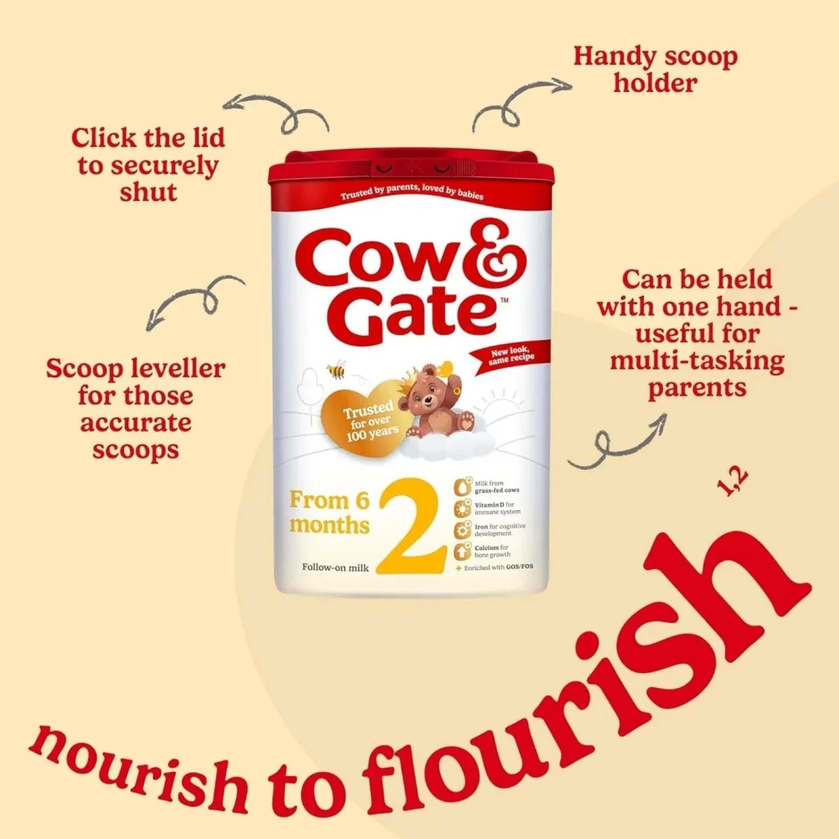 Cow and Gate 2 Follow On Milk Formula - 6-12 months 800g