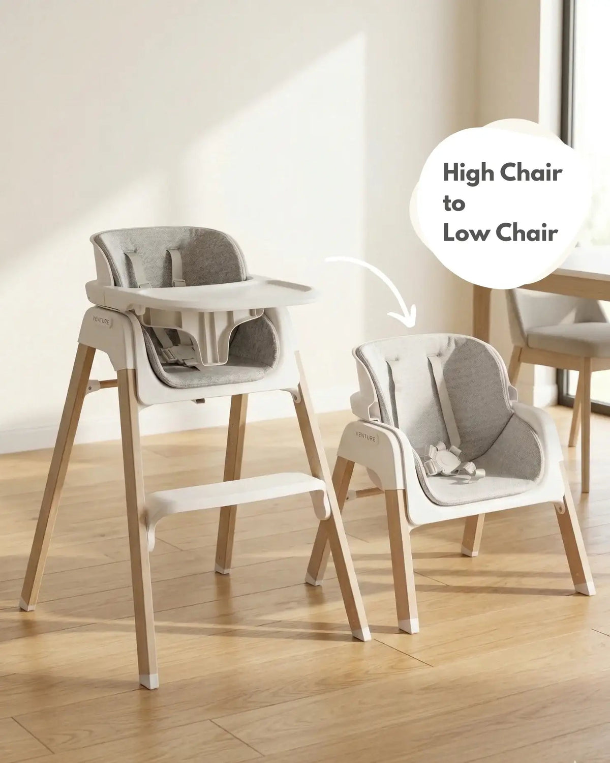Neyo 2-in-1 High Chair - White