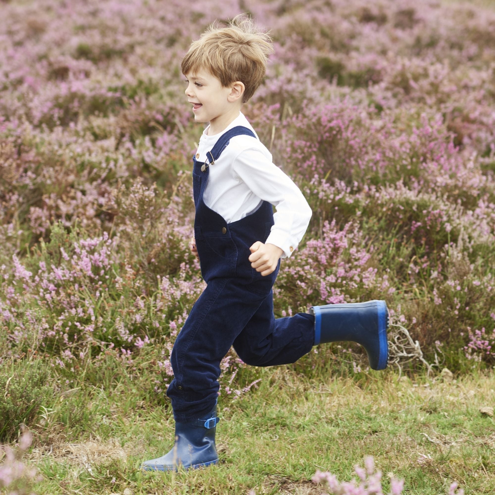Dotty Dungarees Corduroy Dungarees - Navy Blue