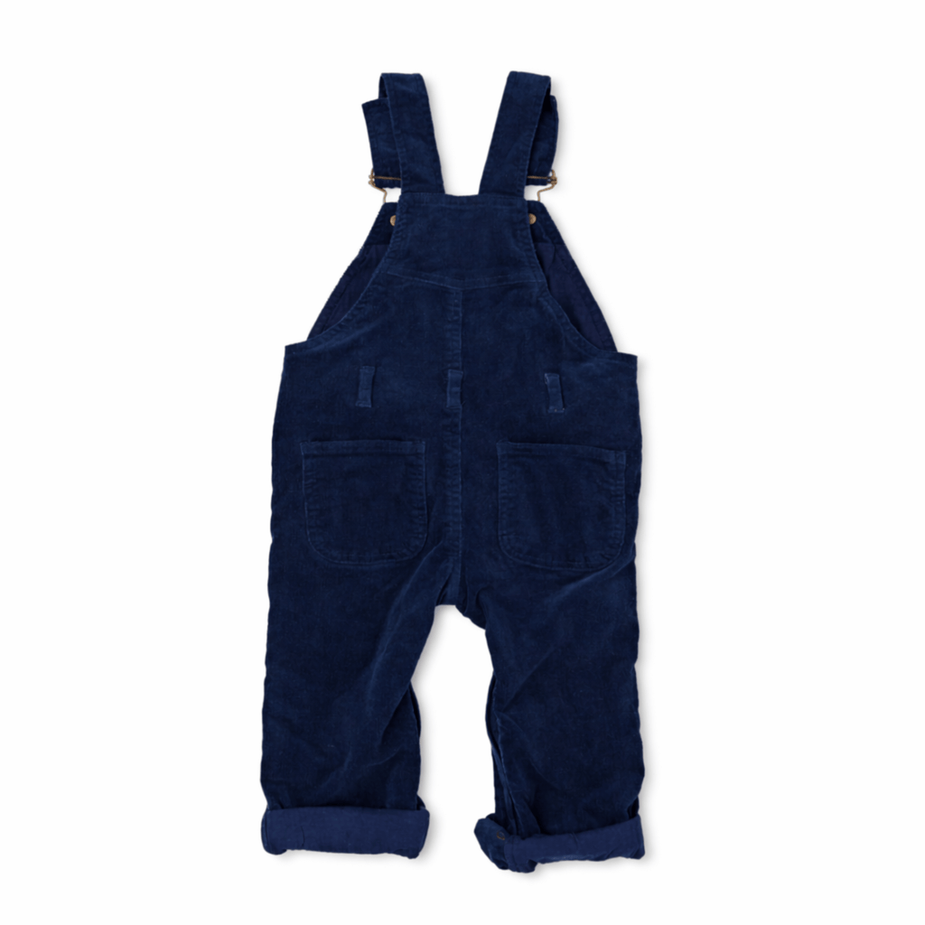 Dotty Dungarees Corduroy Dungarees - Navy Blue