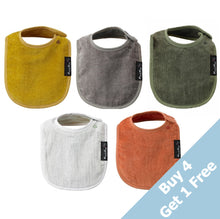 5 PACK - Mum 2 Mum Infant Wonder Bibs - EARTH TONES