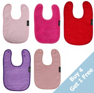 5 PACK - Mum 2 Mum Standard Wonder Bib - Pinks