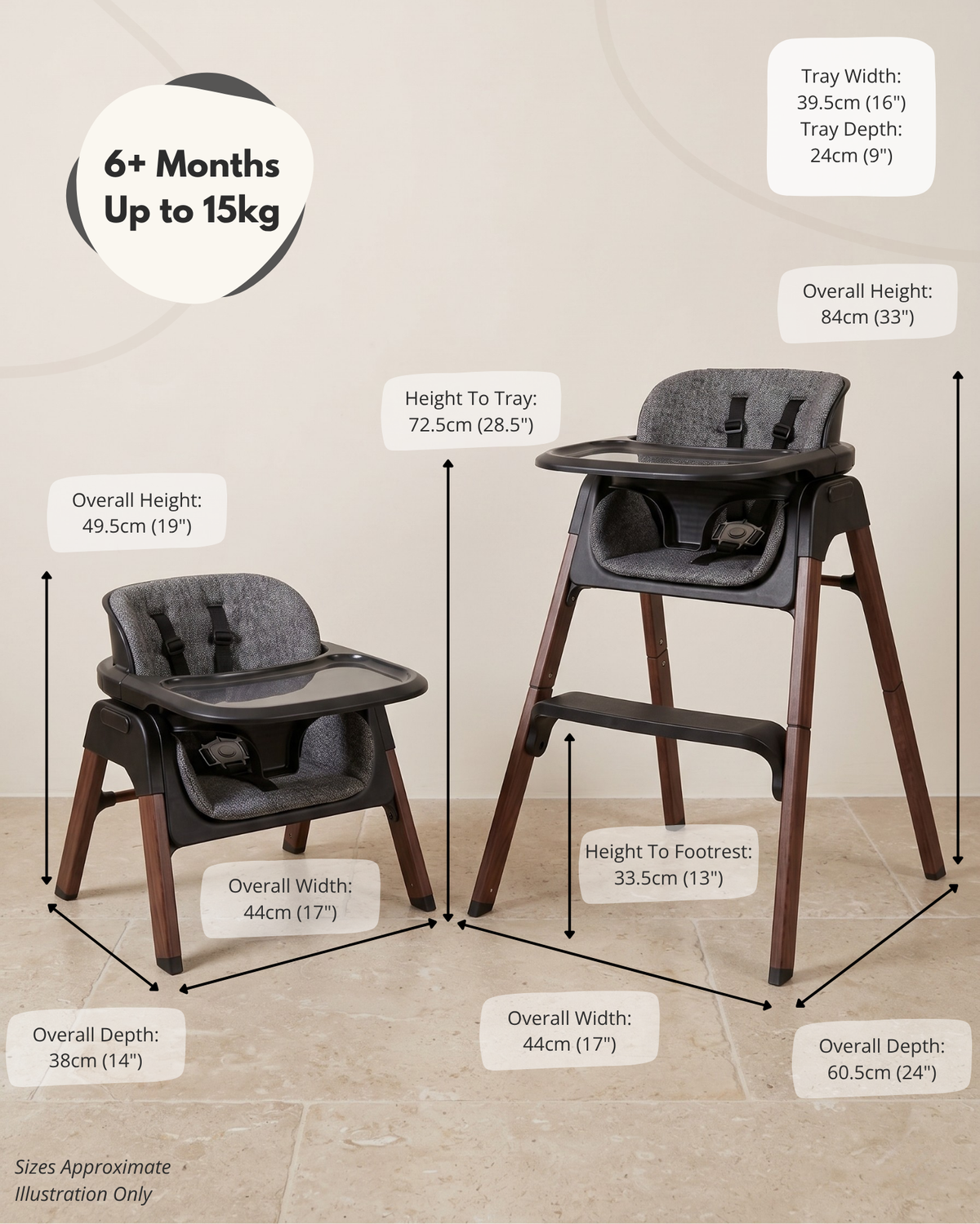 Neyo 2-in-1 High Chair - White