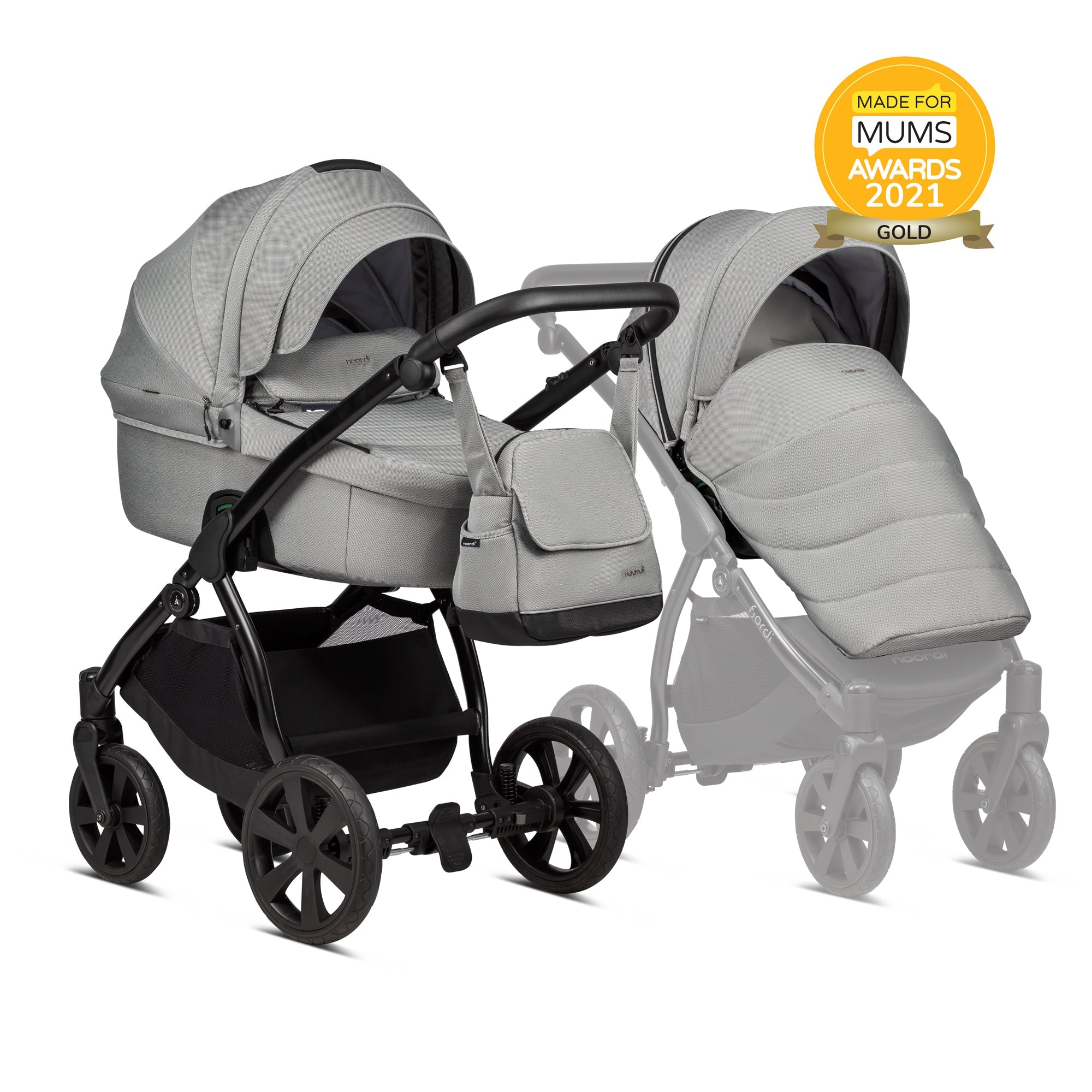 Noordi Fjordi V1 3in1 with Joie i-Snug 2 Car Seat - Grey