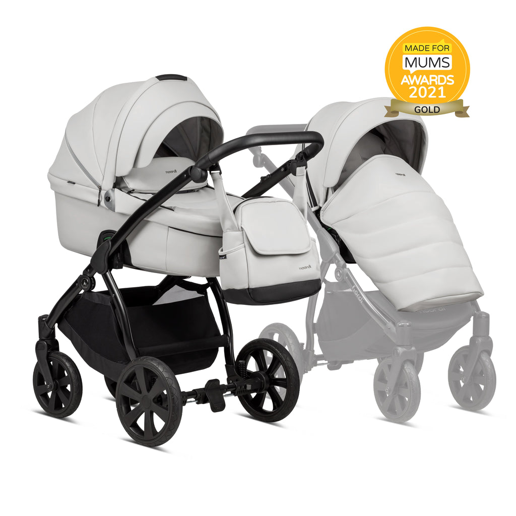 Noordi Fjordi V1 Leather 3in1 with Joie i-Snug 2 Car Seat - Cloud
