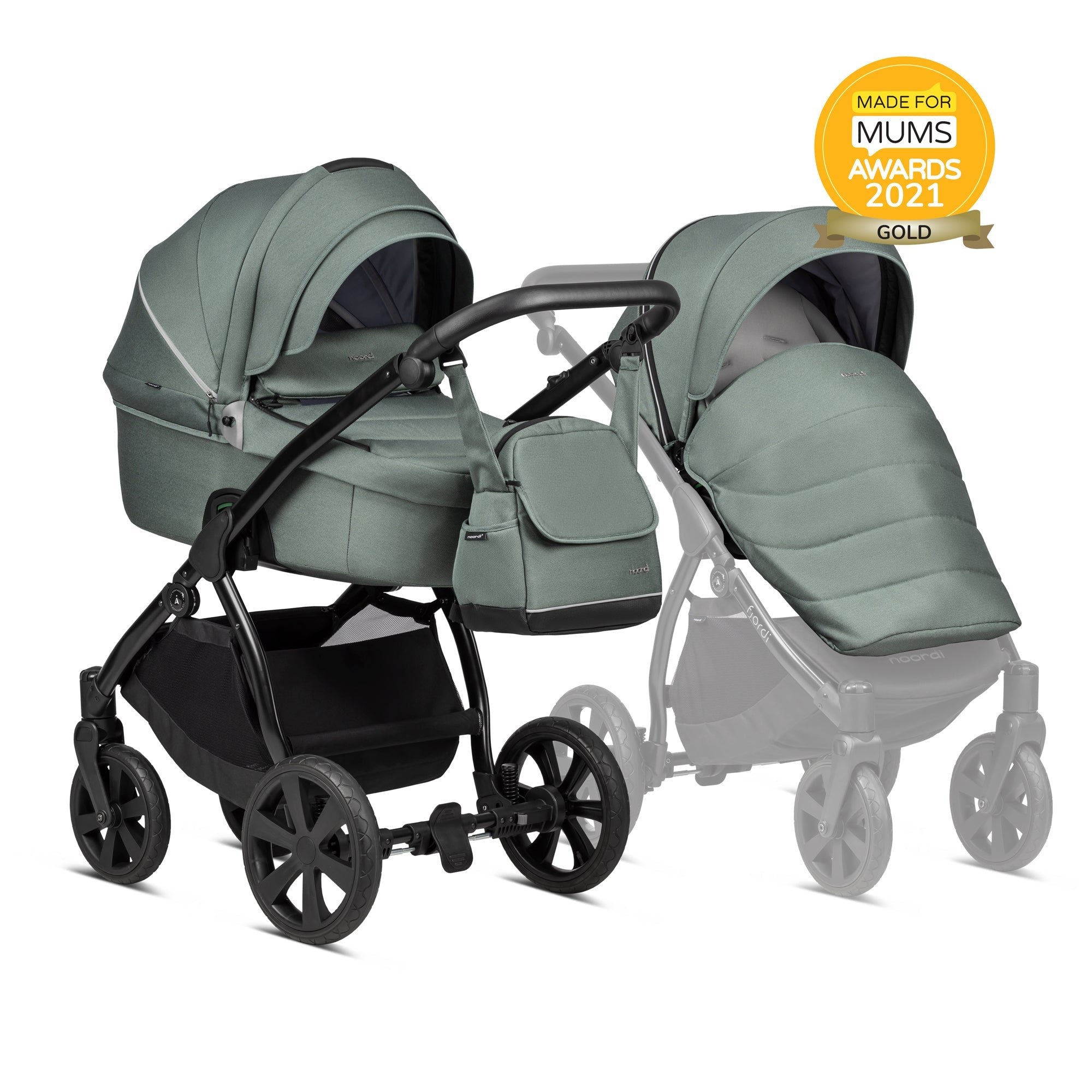Noordi Fjordi V1 3in1 with Joie i-Snug 2 Car Seat - Fern