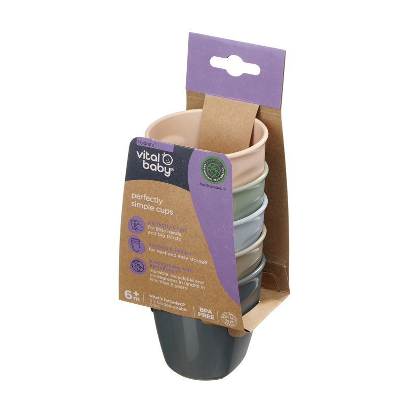 Vital Baby Hydrate Perfectly Simple Cups - 5 Pack