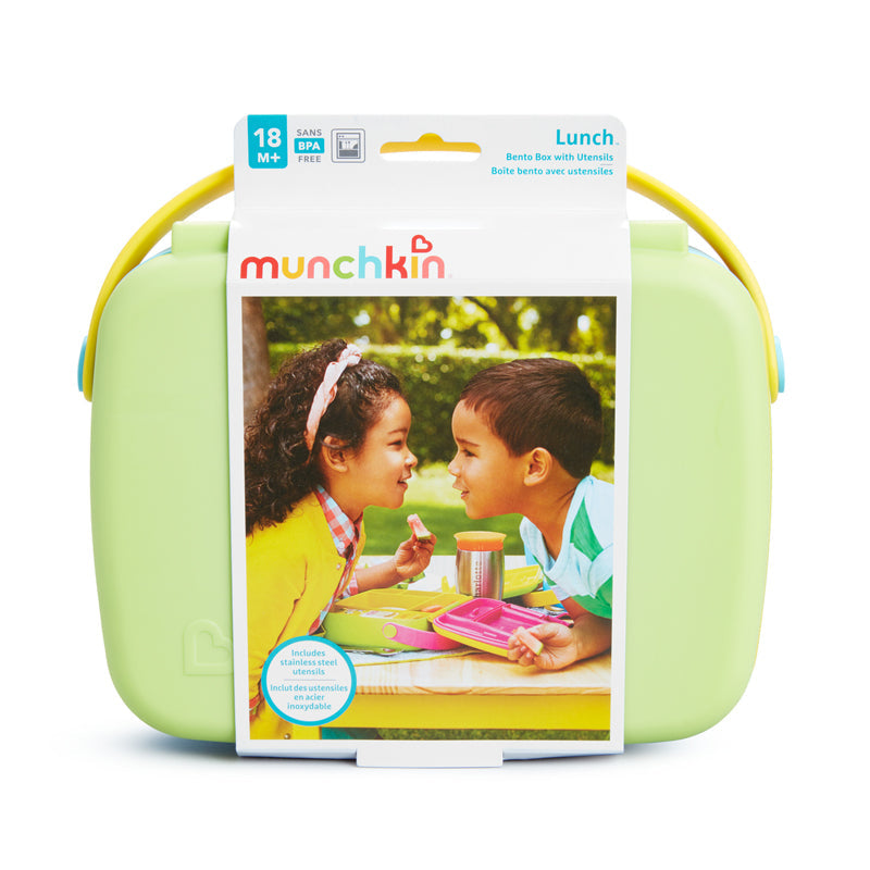 Munchkin Lunch Bento Box With Utensils - Green