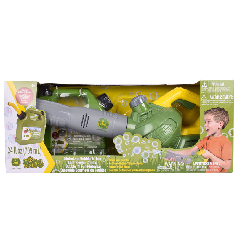 Tomy John Deere Bubble Leaf Blower & Refill Can