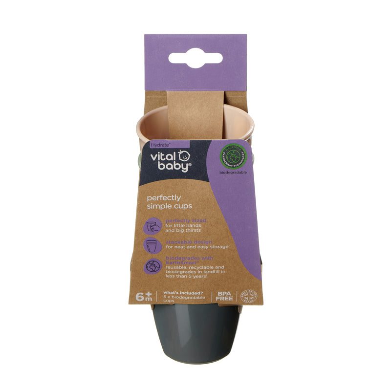 Vital Baby Hydrate Perfectly Simple Cups - 5 Pack