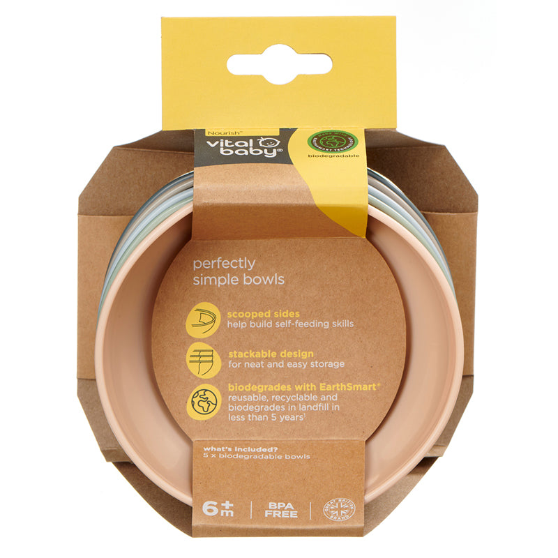 Vital Baby Nourish Perfectly Simple Bowls - 5 Pack