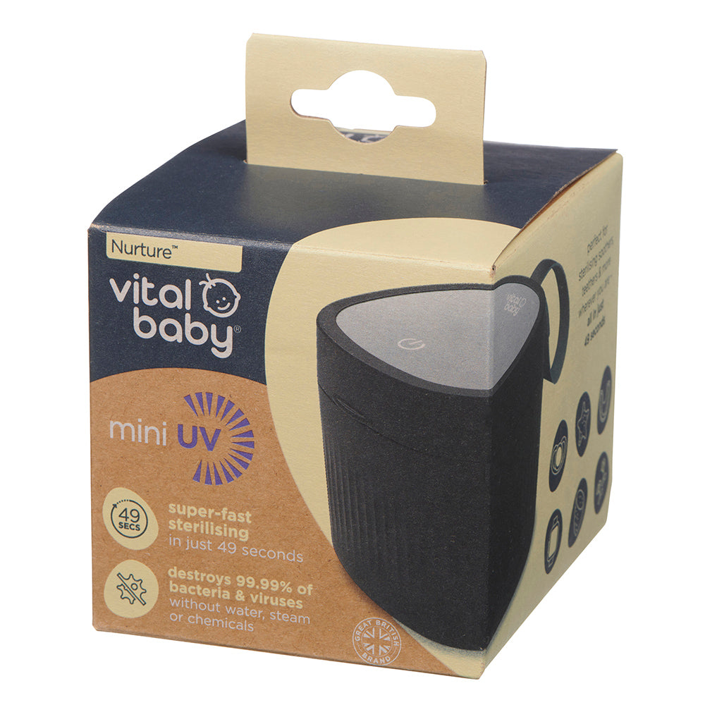 Vital Baby Nurture Portable Mini UV Steriliser - Onyx Black