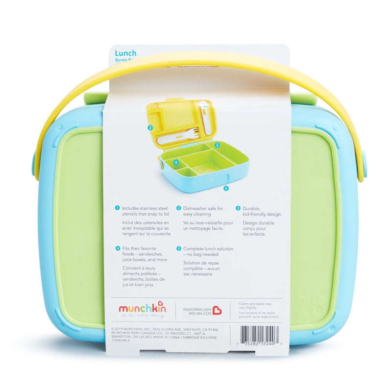 Munchkin Lunch Bento Box With Utensils - Green