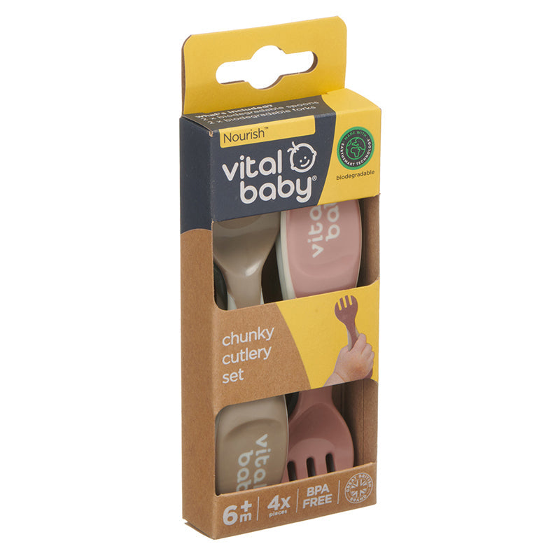 Vital Baby Nourish Chunky Cutlery - 4 Pack