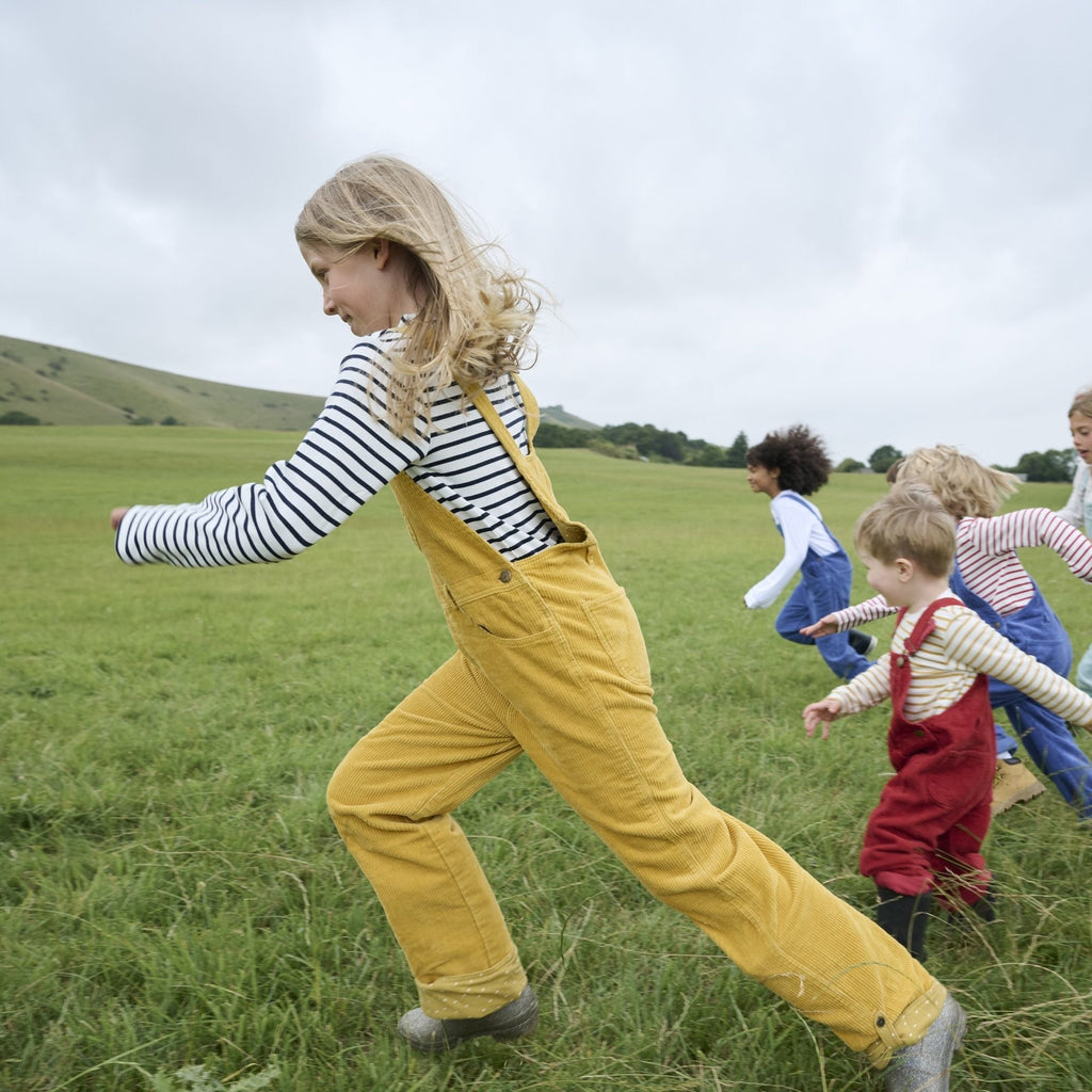 Dotty Dungarees Chunky Cord Dungarees - Ochre