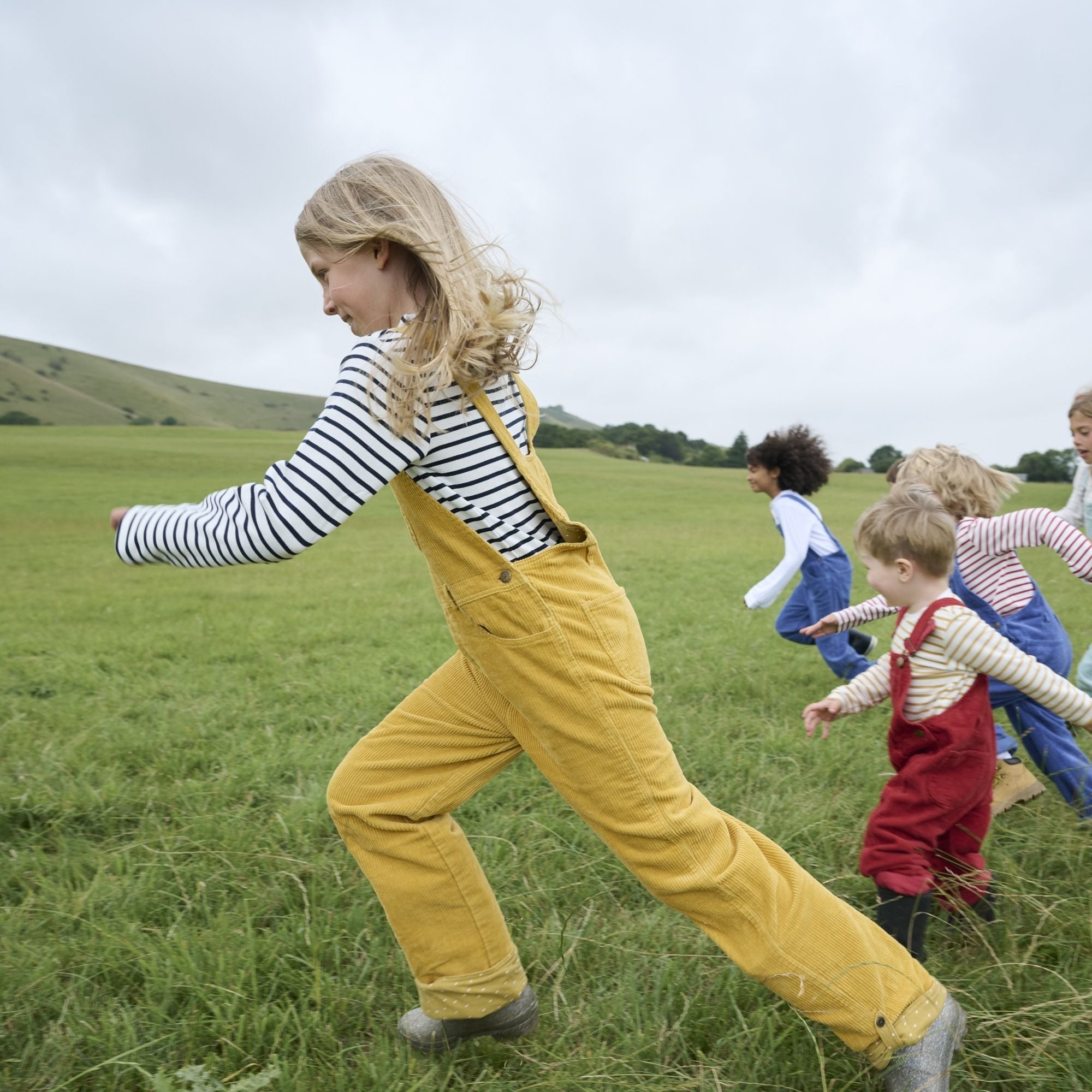 Dotty Dungarees Chunky Cord Dungarees - Ochre
