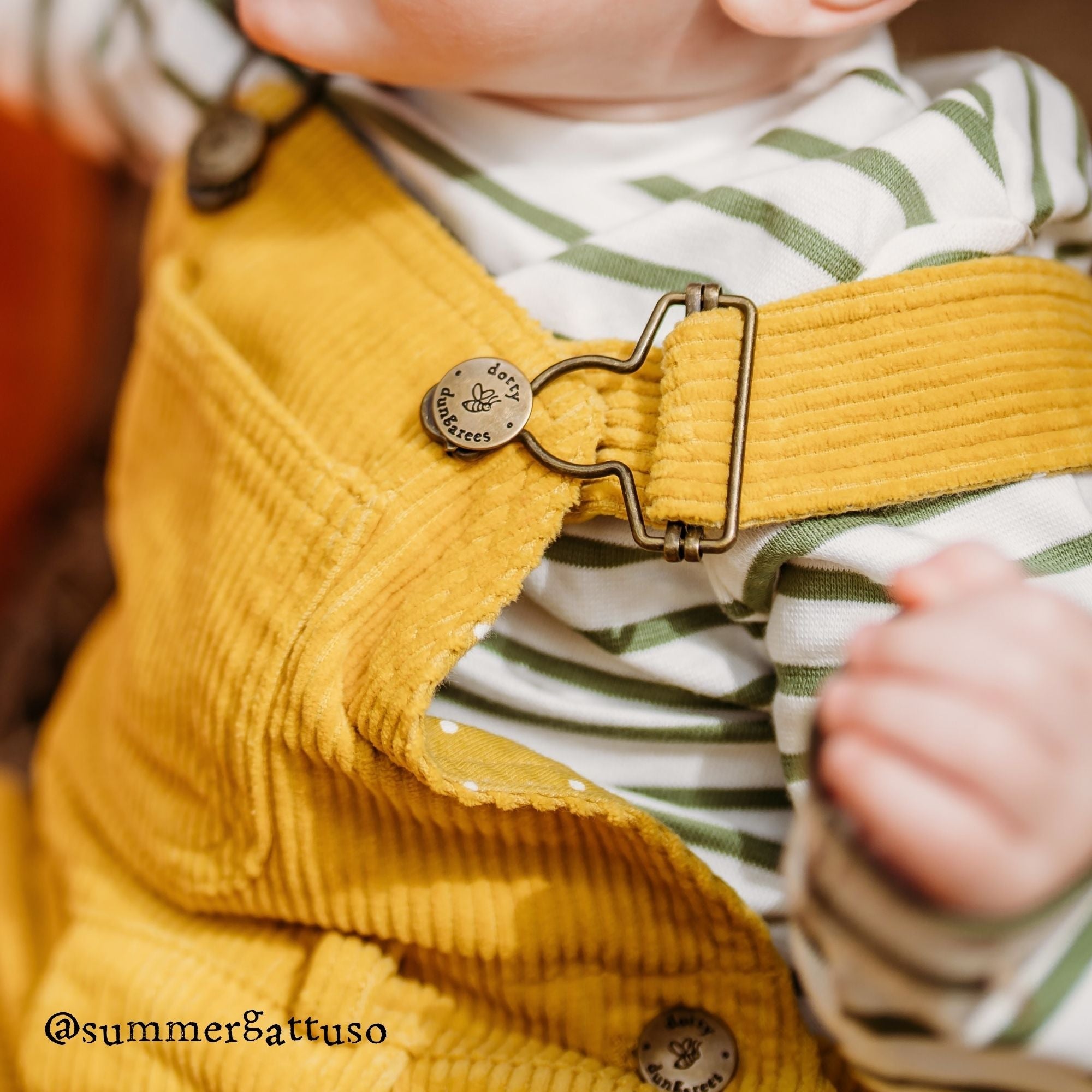 Dotty Dungarees Chunky Cord Dungarees - Ochre