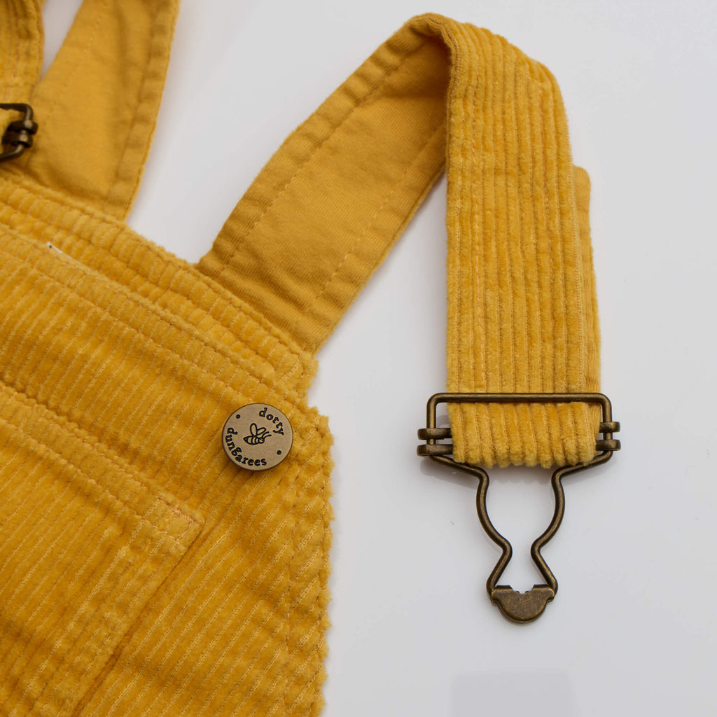 Dotty Dungarees Chunky Cord Dungarees - Ochre