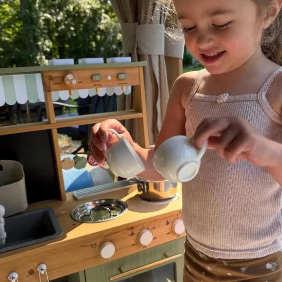 Wooden Outdoor Mud Play Kitchen – Green