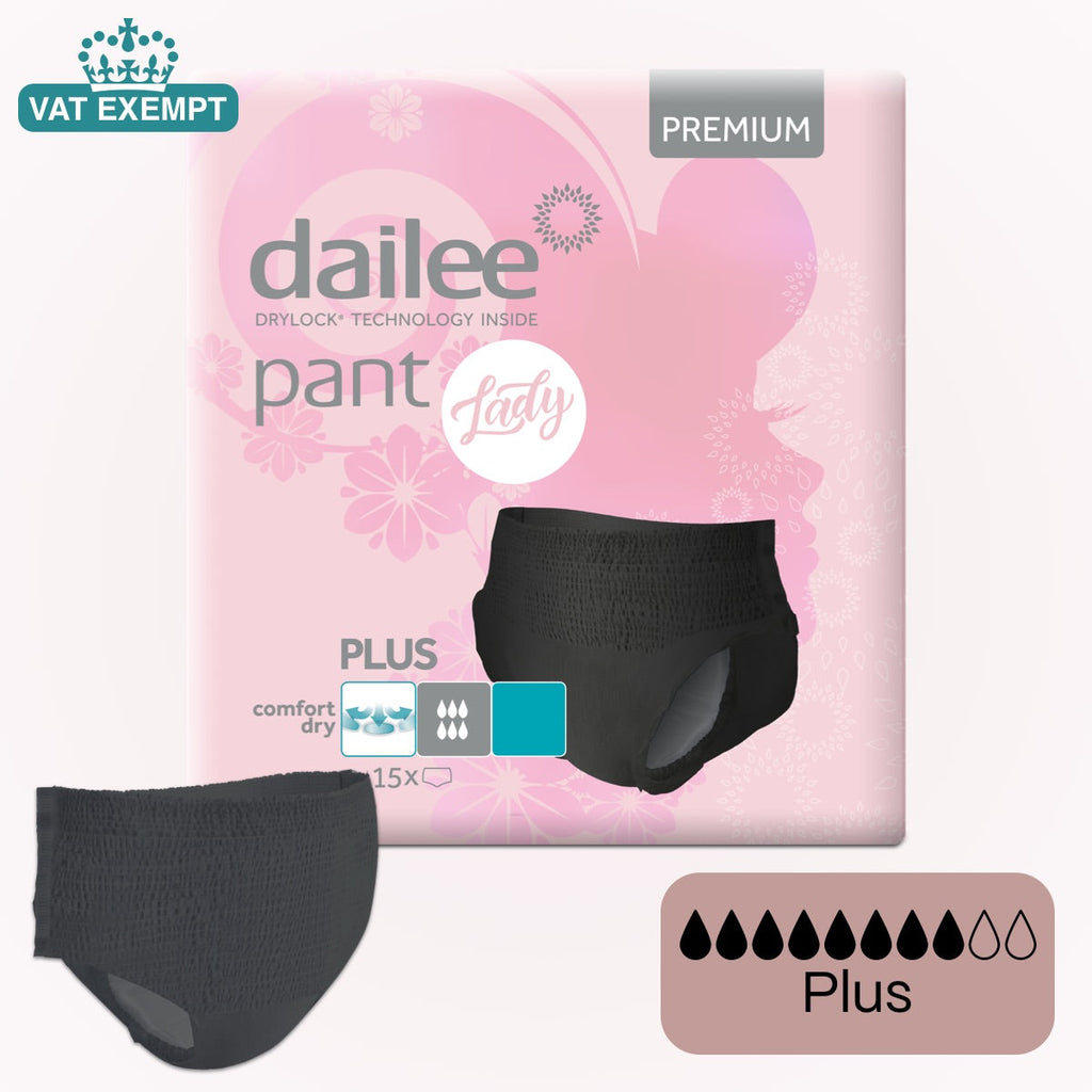 Dailee Pants Lady Plus Incontinence Pants - Black