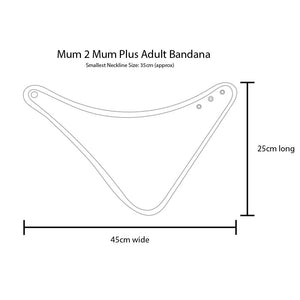 2 PACK - Mum 2 Mum PLUS Adult Bandana - 2 THE SAME COLOUR