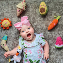 Friendly Vegetable Rattle Set -  Avocado, Radish, Leek and Pumpkin