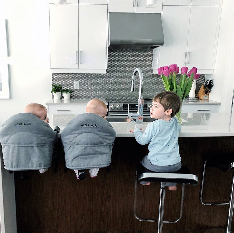 guzzie+Guss - Perch Hanging Highchair - Salt & Pepper