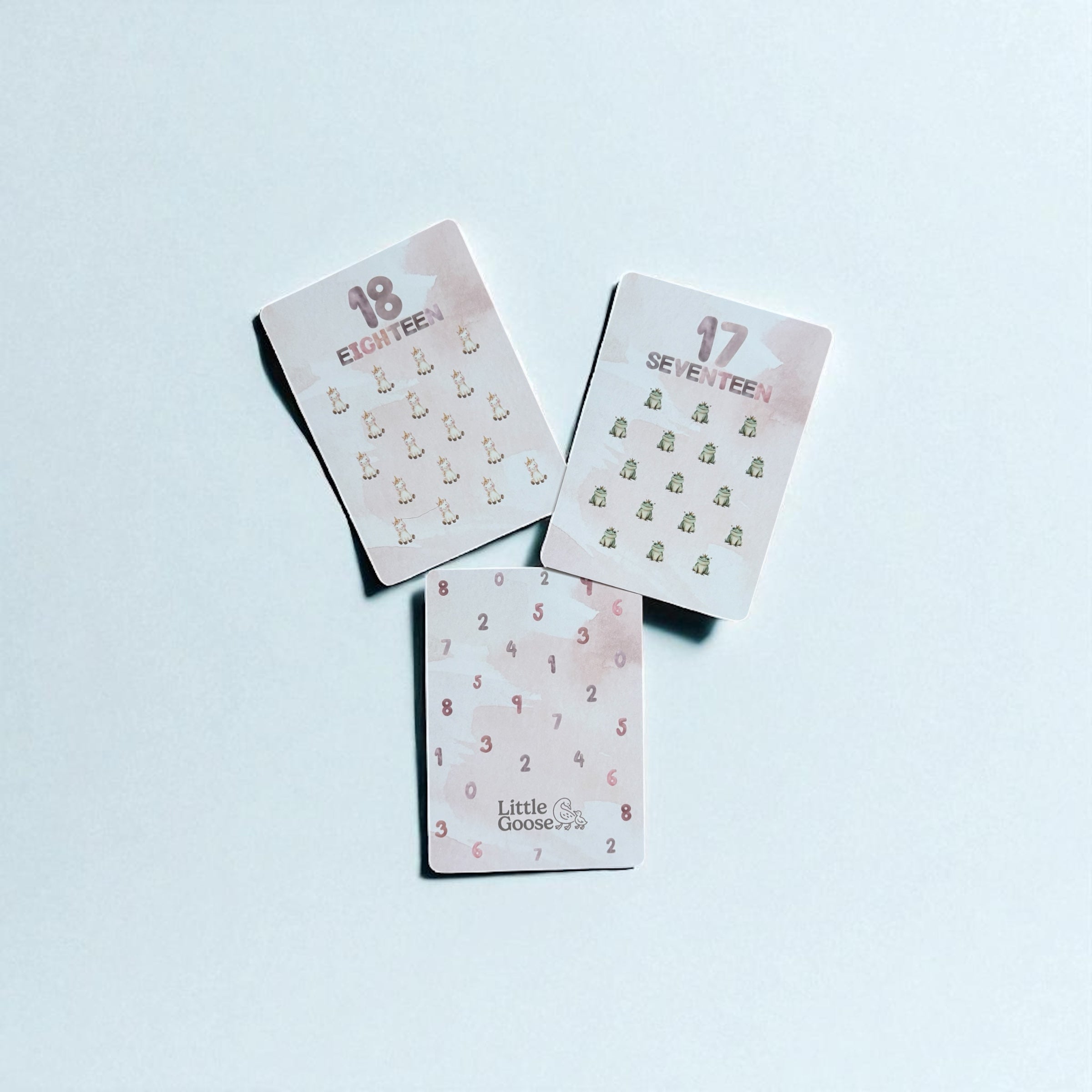 Little Goose Numbers Flash Cards