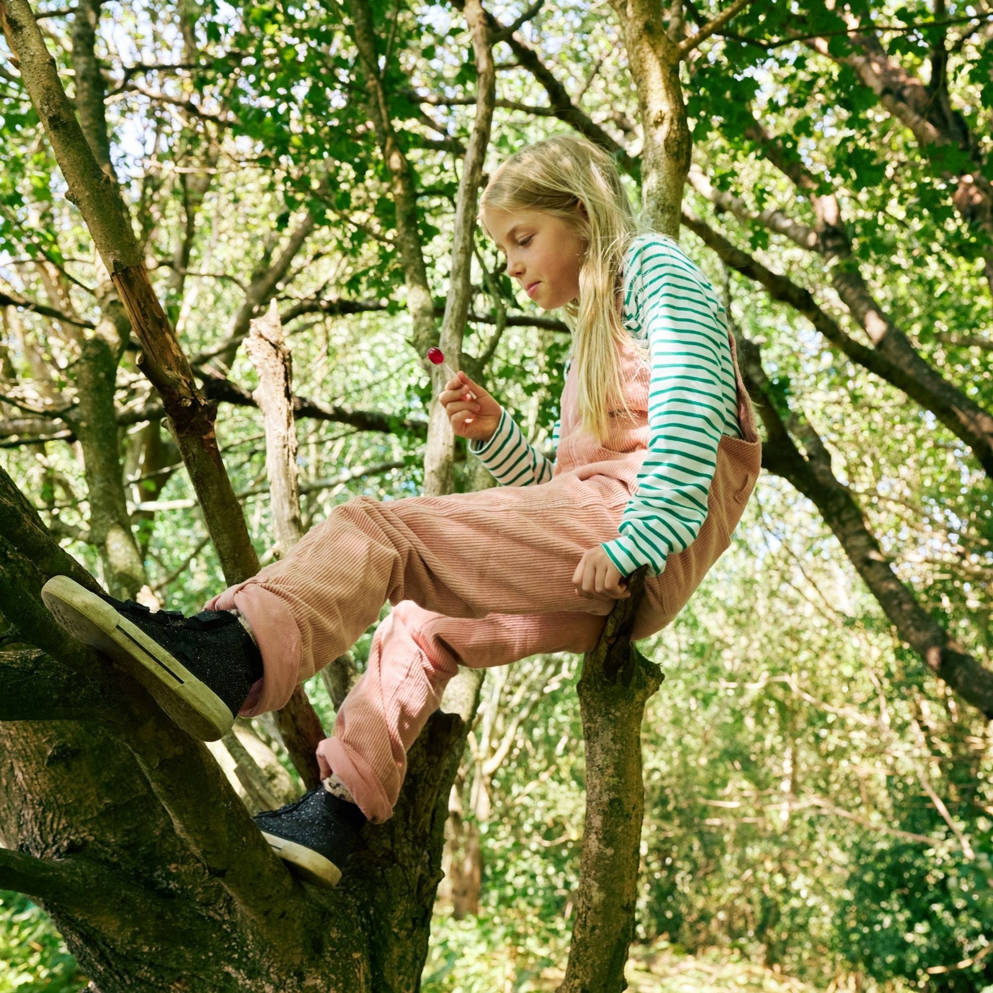 Dotty Dungarees Chunky Cord Dungarees - Pink