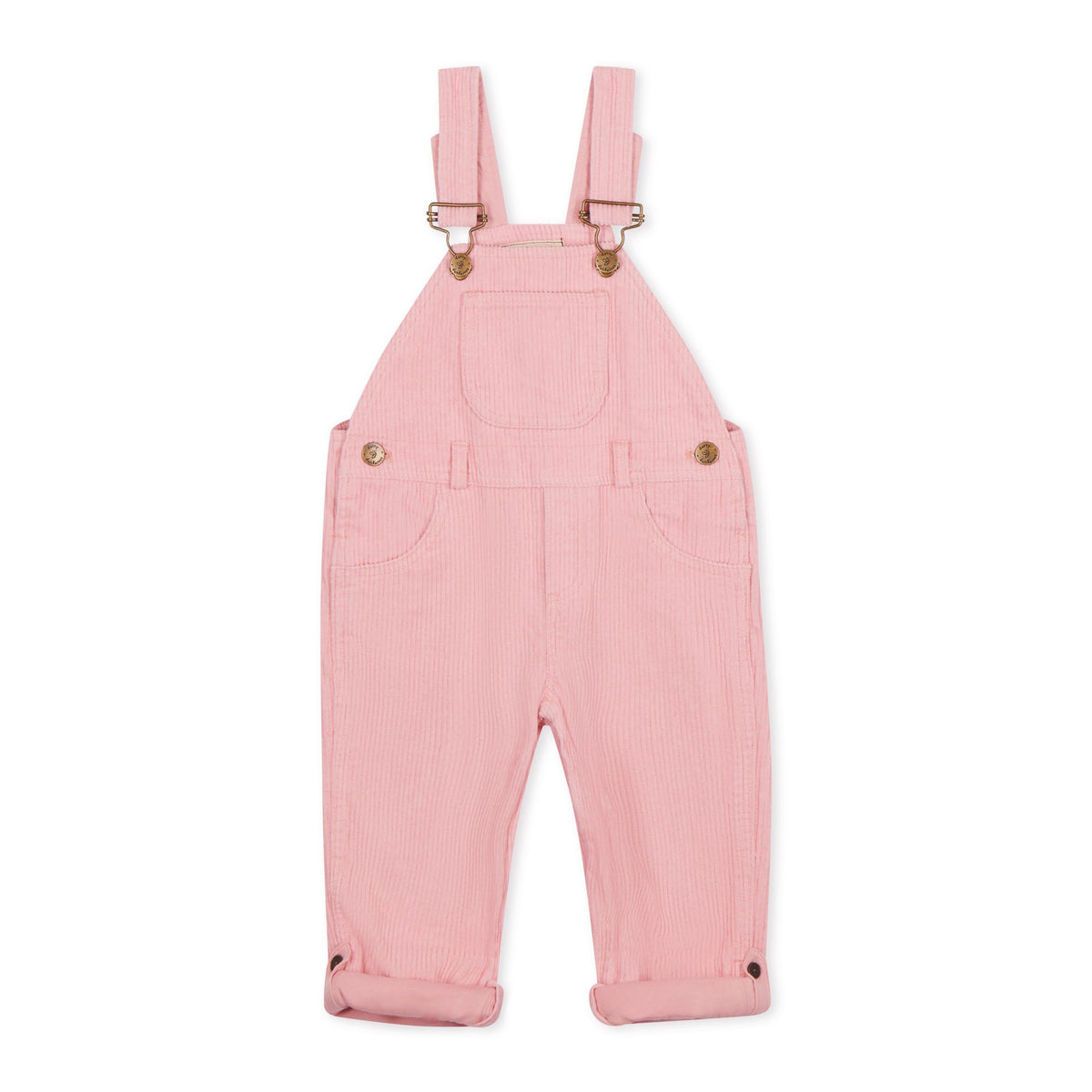 Dotty Dungarees Chunky Cord Dungarees - Pink