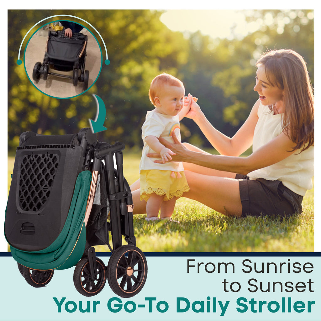 Lejoux+ Baby Pram Stroller Pushchair - 0 Months +