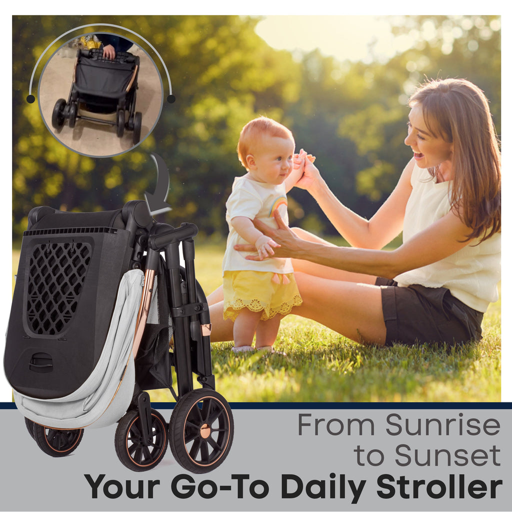 Lejoux+ Baby Pram Stroller Pushchair - 0 Months +