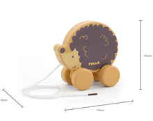 Pull Along Wooden Animal Toys - Hedgehog, Zebra or Polar Bear