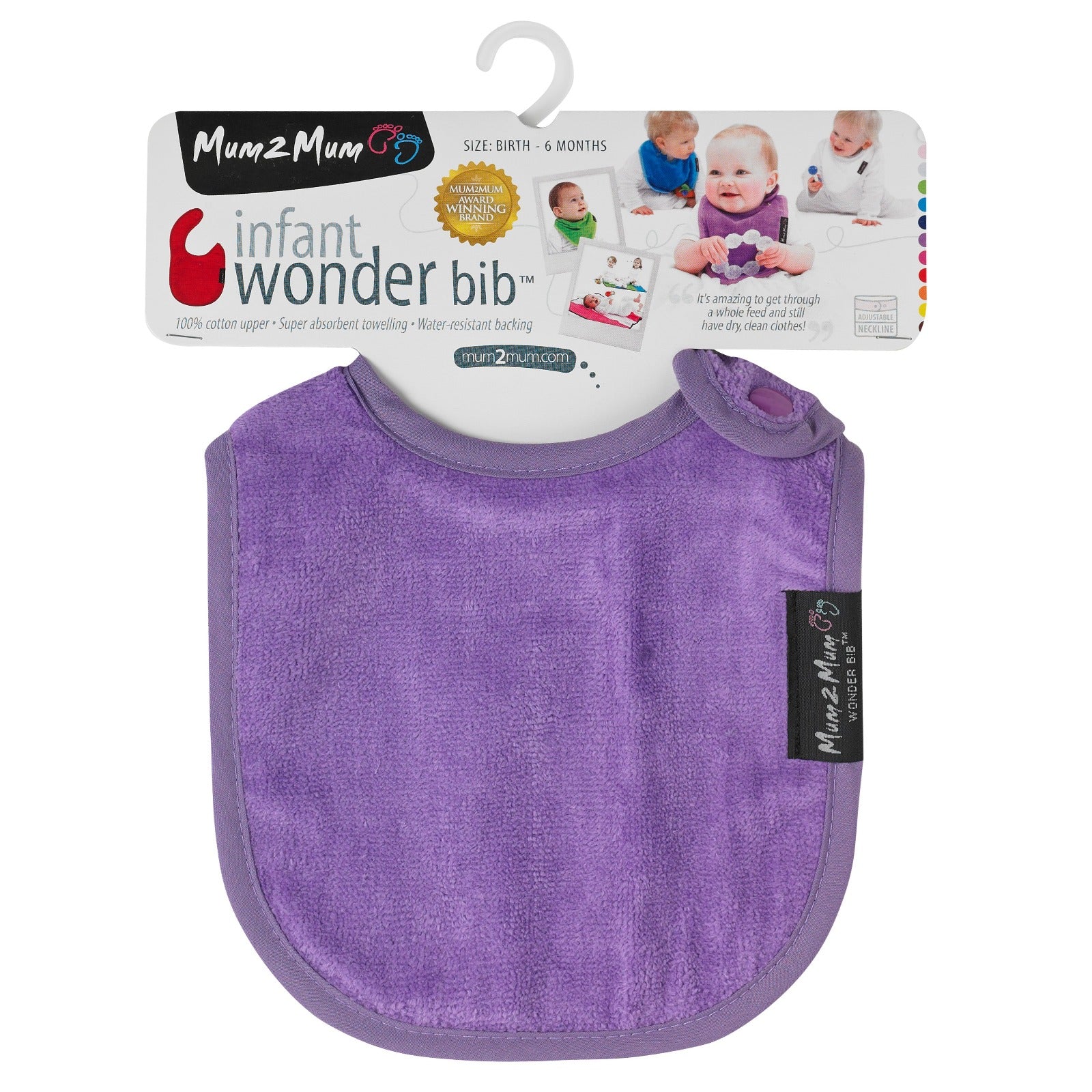 3 PACK - Mum 2 Mum Infant Wonder Bibs - Pinks