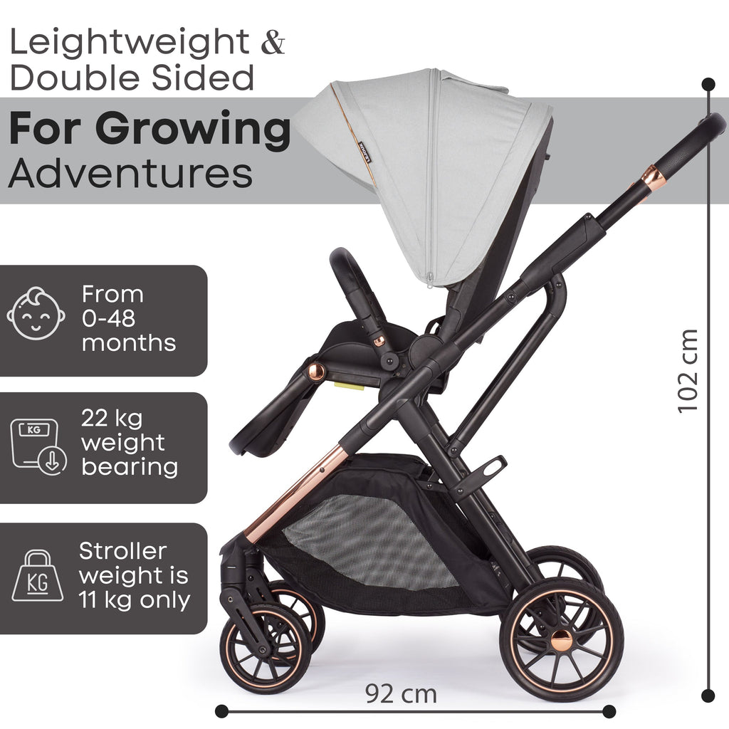 Lejoux+ Baby Pram Stroller Pushchair - 0 Months +