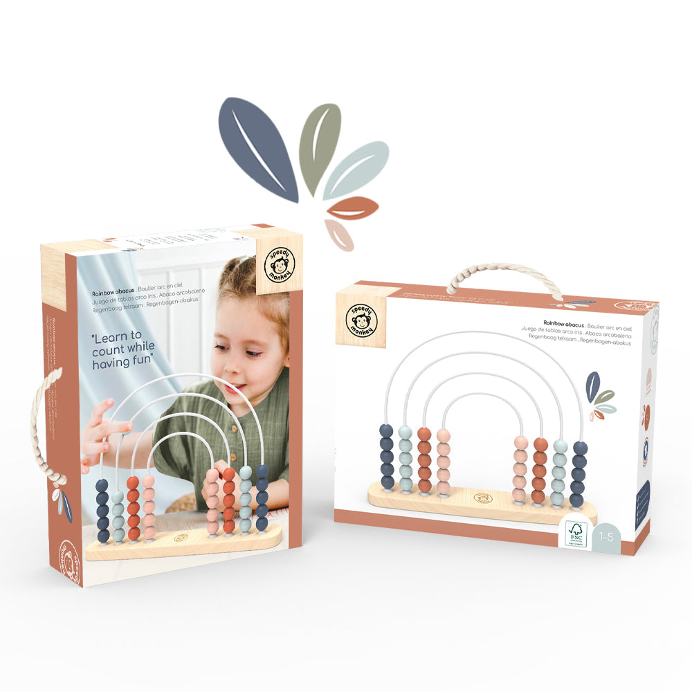 Speedy Monkey Wooden Rainbow Abacus
